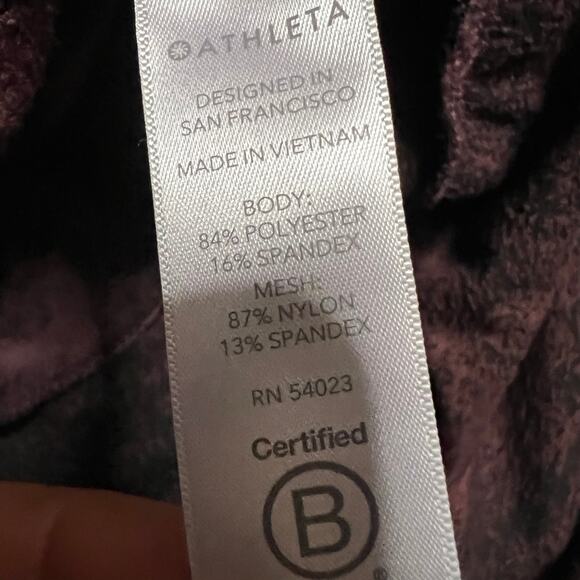 Athleta Jacket Womens Small Shanti Jacquard Full Zip Antique Burgundy Textured - Picture 7 of 8